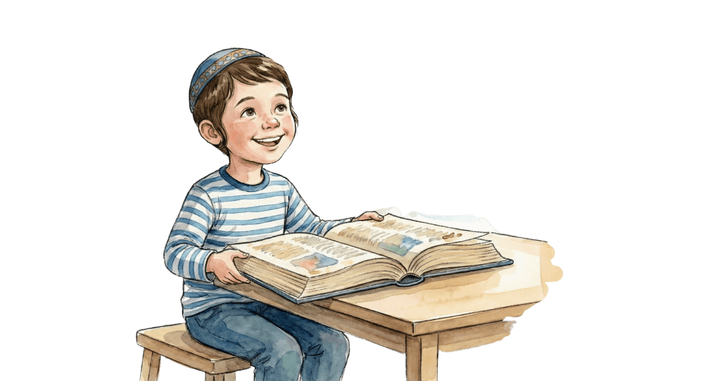 Happy young student reading fluently and confidently